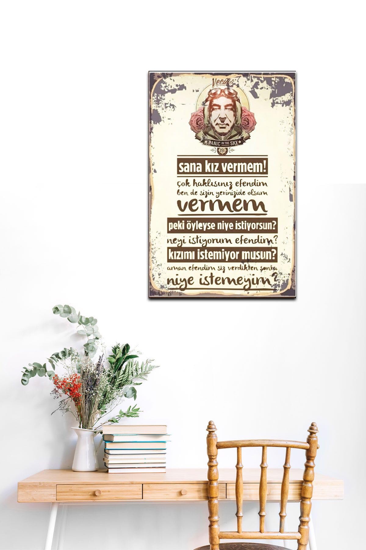 Dekolia Şener Şen Replik Retro Vintage Drtr0100 Ahşap Mdf Tablo