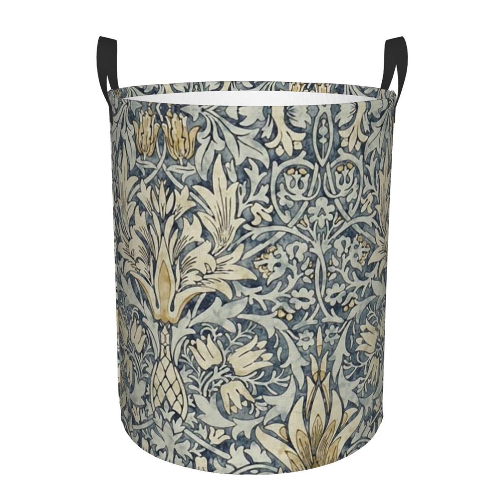 Fabric laundry hamper Laundry Basket Collapsible Floral Textile Pattern Hamper Organizer Storage Bins for Family(Color8,50x40 cm)