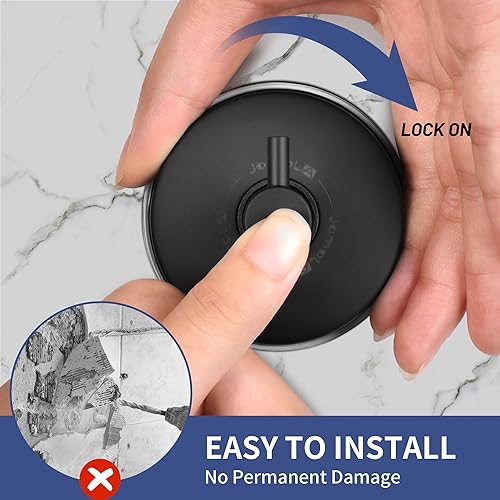 Miniatura 6 de JOMOLA Ganchos de ducha con ventosa para colgar toallas, gancho de succión para ducha interior, ganchos de acero inoxidable, ganchos de acero