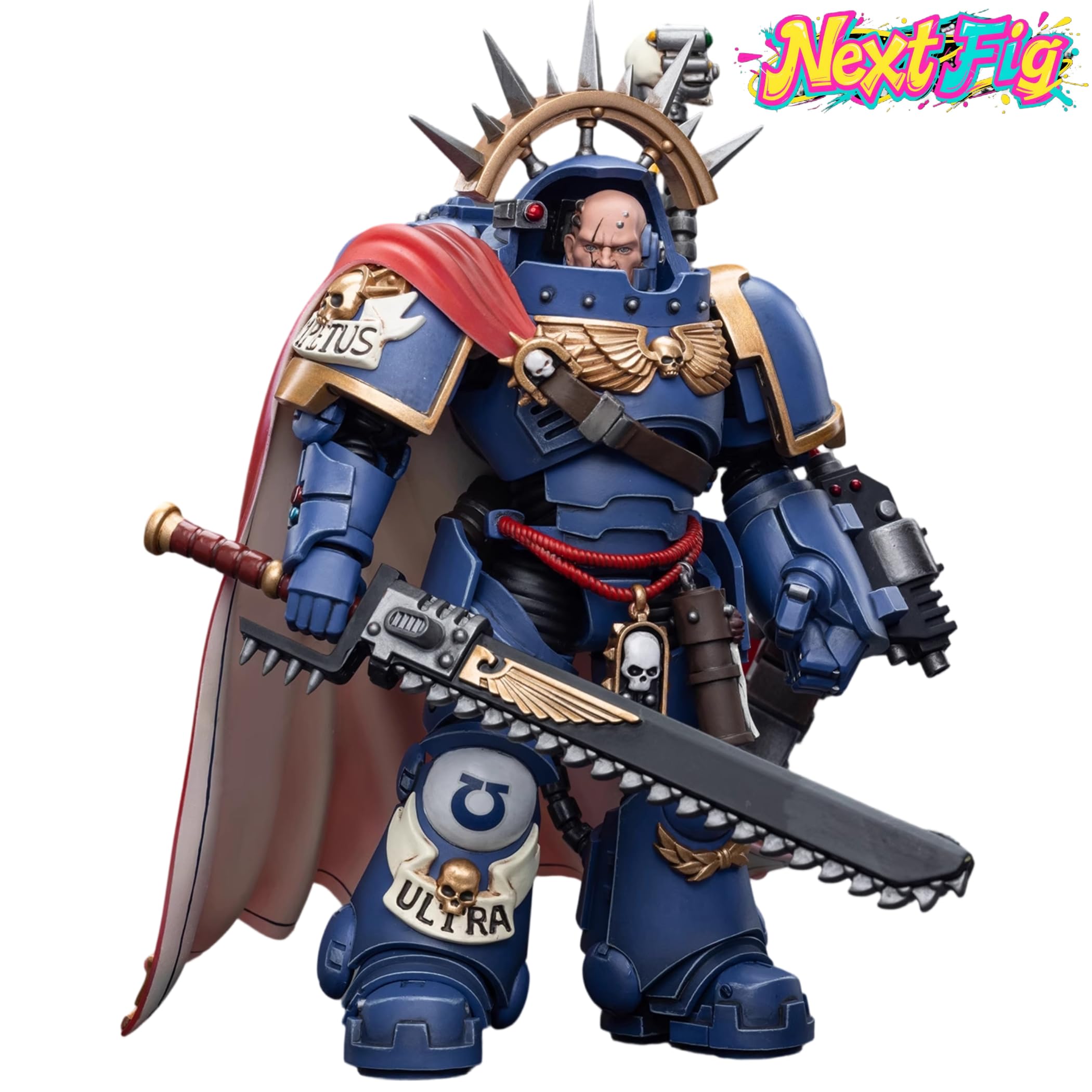 JOYTOY Warhammer 40K 1/18 Action Figure Ultramarines Primaris Captain in Gravis Armatura Fratello Capitano Voltian Modello da collezione