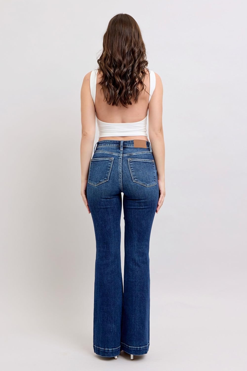 Judy Blue High-Waisted Trouser Flare Jeans – Tailored, Stretchy, and Timelessly Stylish Denim - 82637 - Image 8