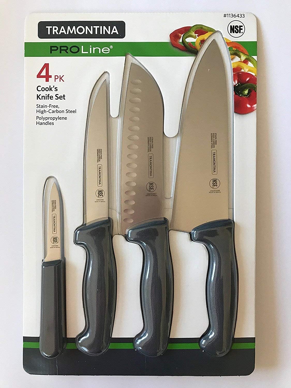 Tramontina ProLine 4 Pk Cook's Knife Set