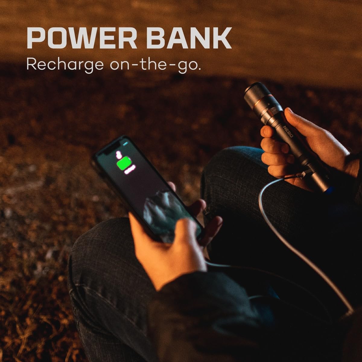 Lanterna NEBO Davinci 2000 - 2000 Lúmens Com Power Bank