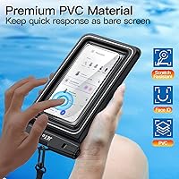 Vista 5 de JETech Bolsa flotante impermeable para teléfono, paquete de 2 fundas a prueba de agua para iPhone 17e 17 16e 16 15 14 Air Pro Max Plus, Galaxy S26