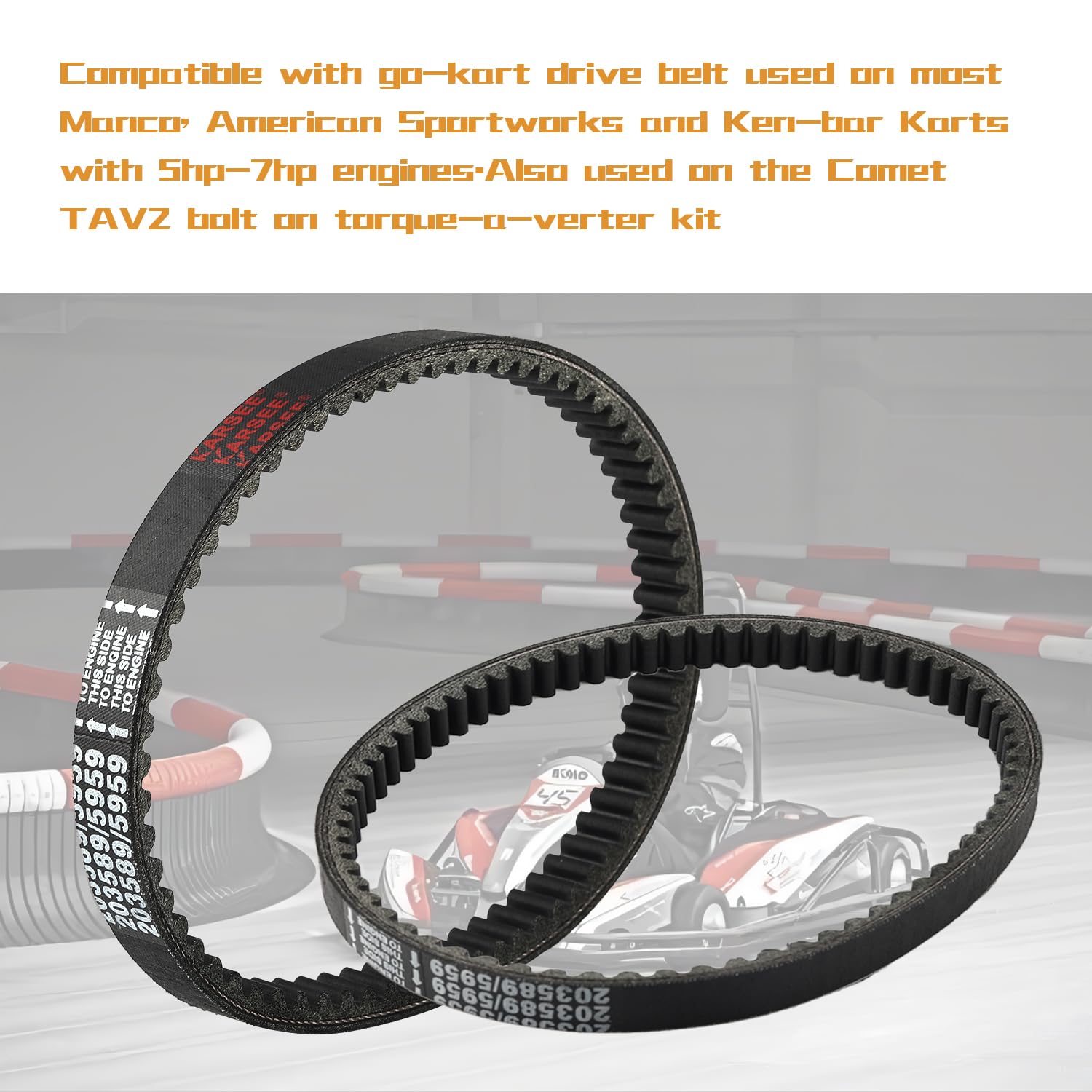 KARSEE 3pcs 30 Series Go Kart Drive Belt Replacement for Manco 5959 / Comet 203589