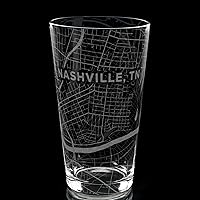 Vista 74 de ALBUQUERQUE NEW MEXICO Engraved City Street Map Beer Pint Glass Perfect Drinking Gift Idea & Unique Decor!