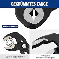 WORKPRO Professzionális Vízpumpafogó 305 mm, Cr-V Acél Csőfogó, Gyorskioldós Állítható Hornyos Csúszókapcsolattal, 50 mm Maximális Nyitással 7