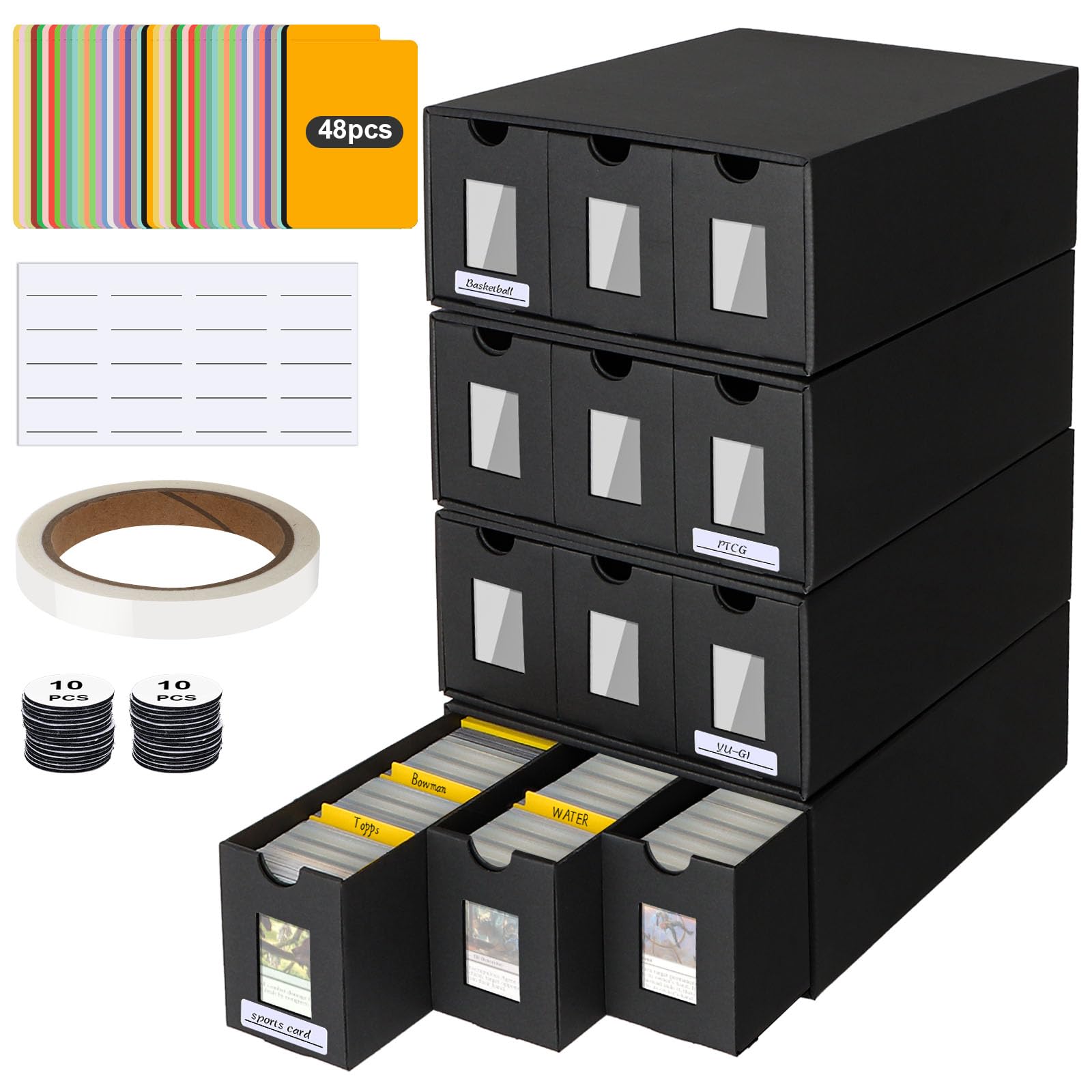 ATPWONZ Trading Card Storage Box for 12000+, Card Deck Box for MTG Commander Display