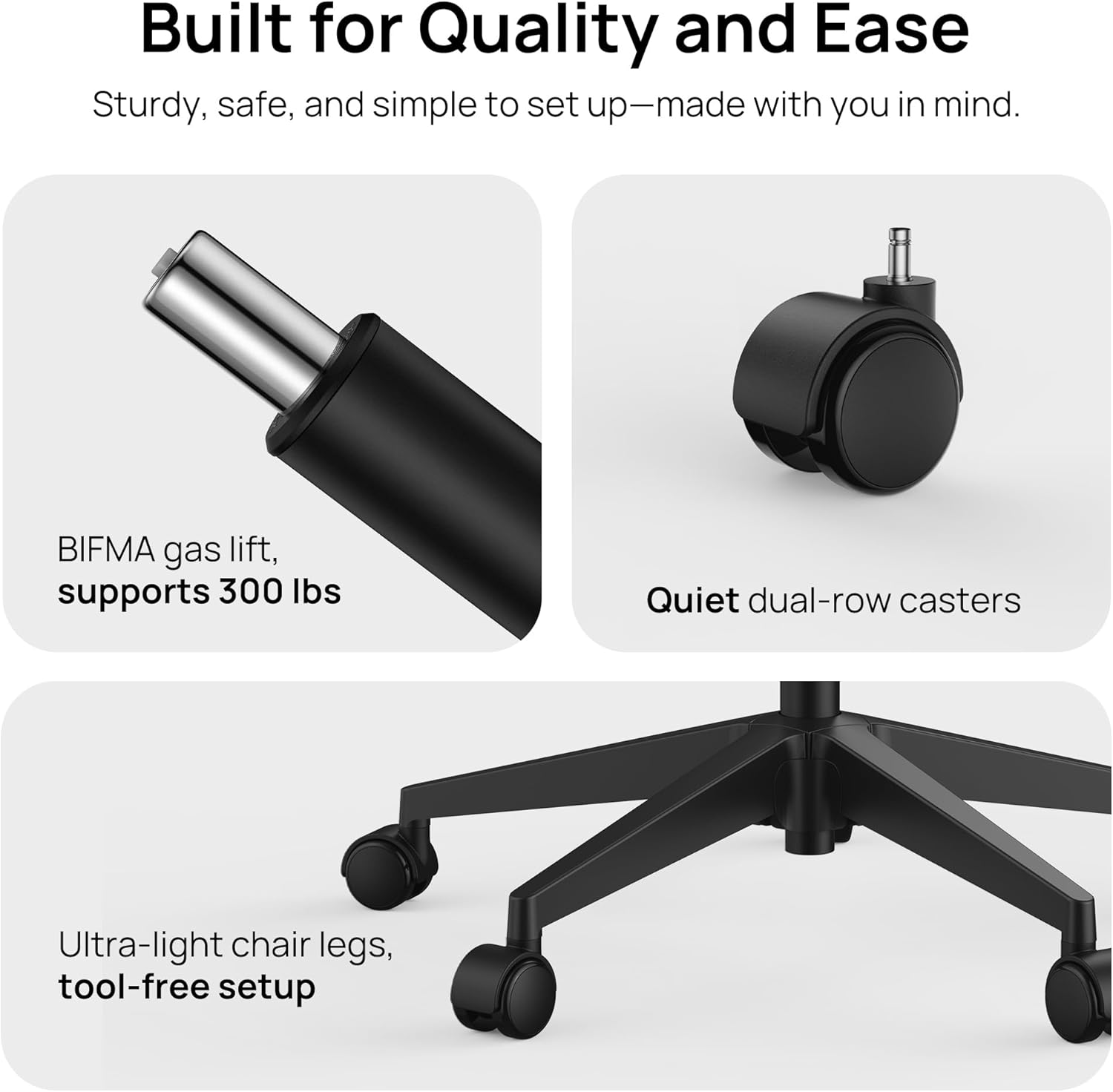 CabLady S1 Petite Ergonomic Office Chair Design with Detachable Pillow Lumbar Cushion, Coat Hanger, 2D Headrest & PU Armrests, Cloud Seat & Footrest Cute Desk Chair for Women Girls - Image 7