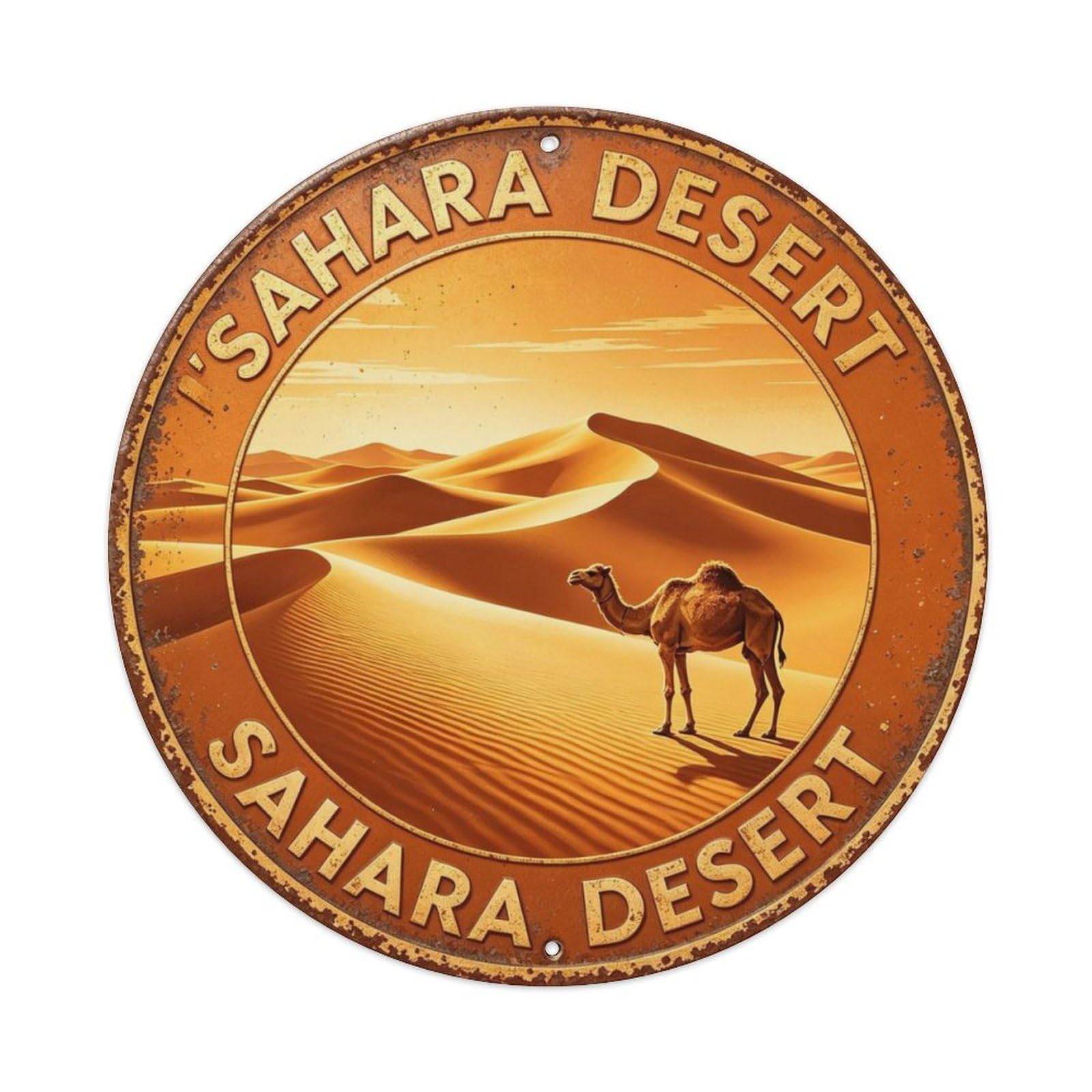 Sahara Desert Metal Tin Sign Plaque