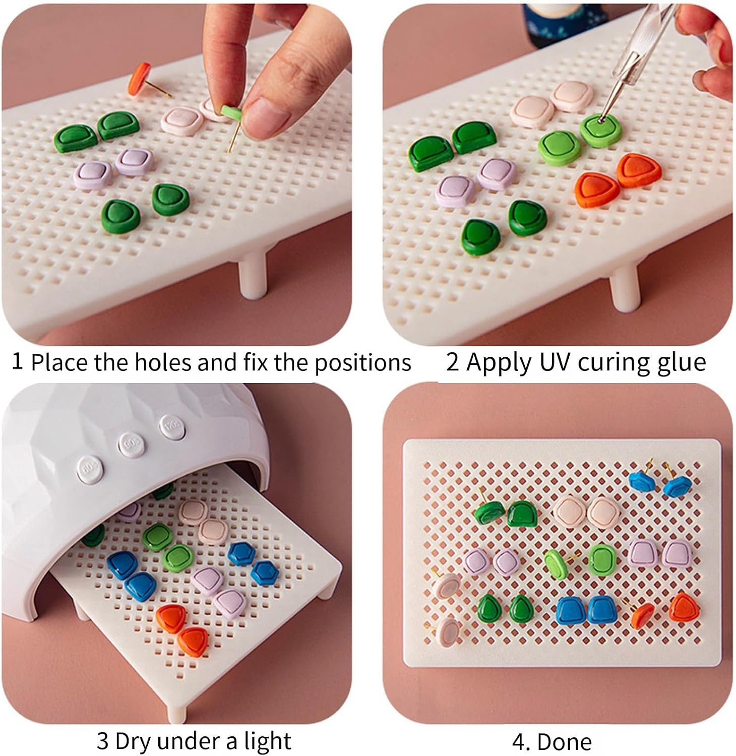 Polymers Clay Earring Hole Positioning Tool Lamp Drying Rack Manual Crafting Aid for Alignment and Sturdy