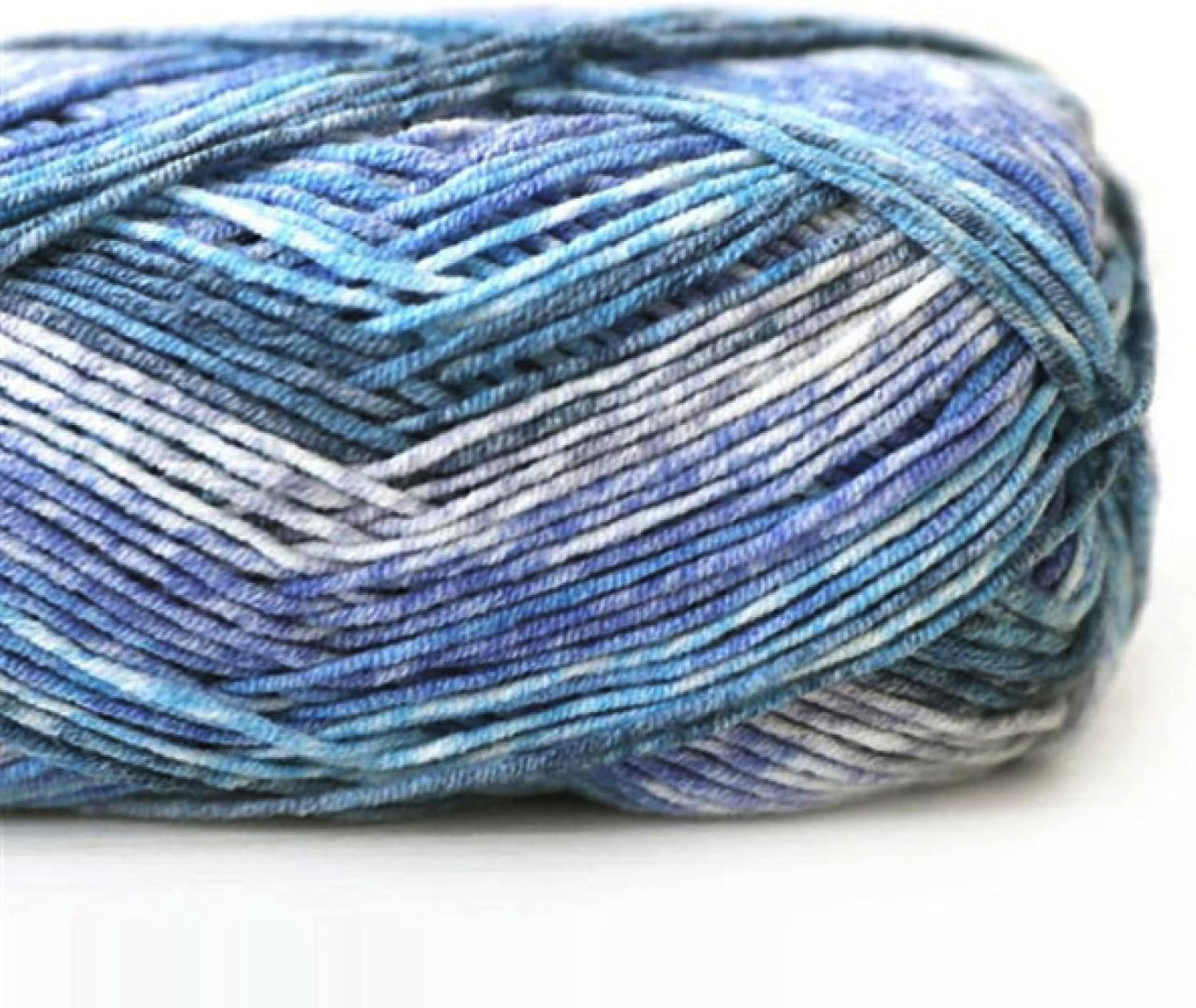 40g Segment Dyed Rainbow Spray Dot Milk Cotton Wool Blended Yarn for Knitting & Crocheting DIY