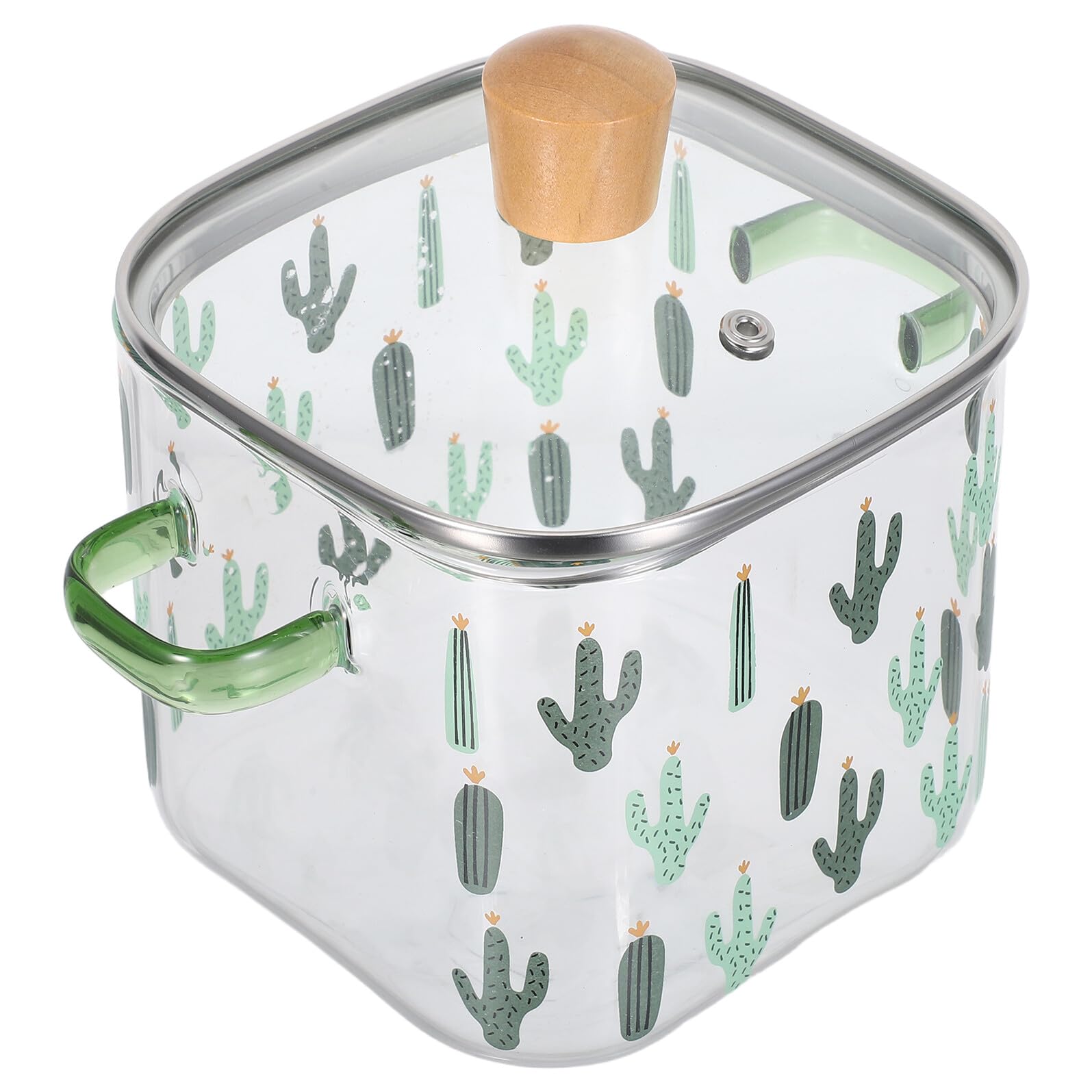 Marmite verre transparente petite casserole double anse pour soupes