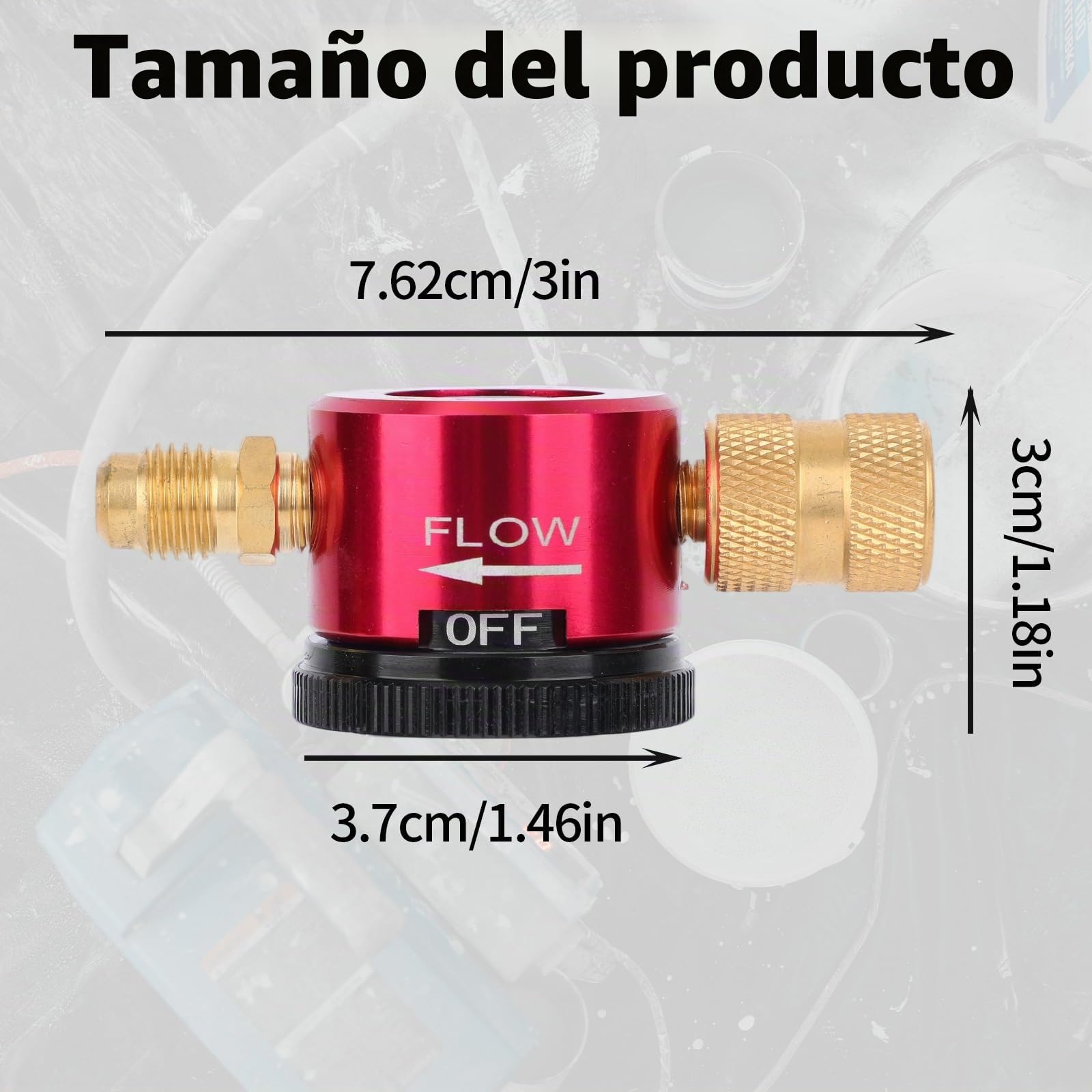 Herramienta Purga Nitrógeno Latón para HVAC, Adaptador Regulador Flujo Soldadura Nitrógeno 3 Modos con Conexión Aflare 1/4" Equipo Esencial para Soldadura y Mantenimiento HVAC