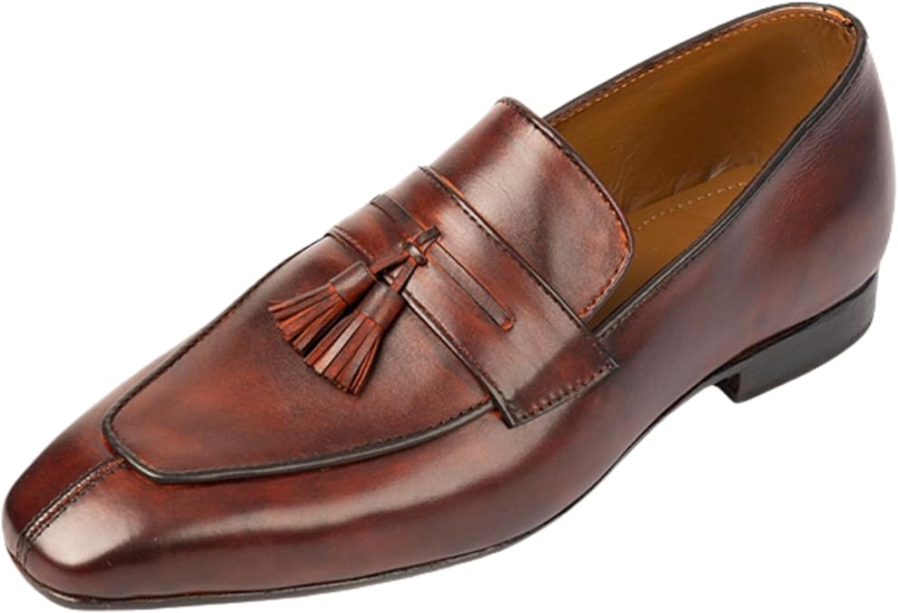 Dress Loafers for Men | Genuine Leather Penny Loafers Slip-On Comfortable Rubber Sole Tassel Design