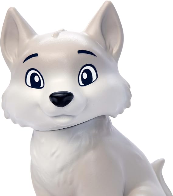 Mattel Disney Karlar Ülkesi Anna Bebek ve Yavru Kurt Figürü, yavru kurdun yatağı ve battaniyesi dahil 4 aksesuar, JFG17