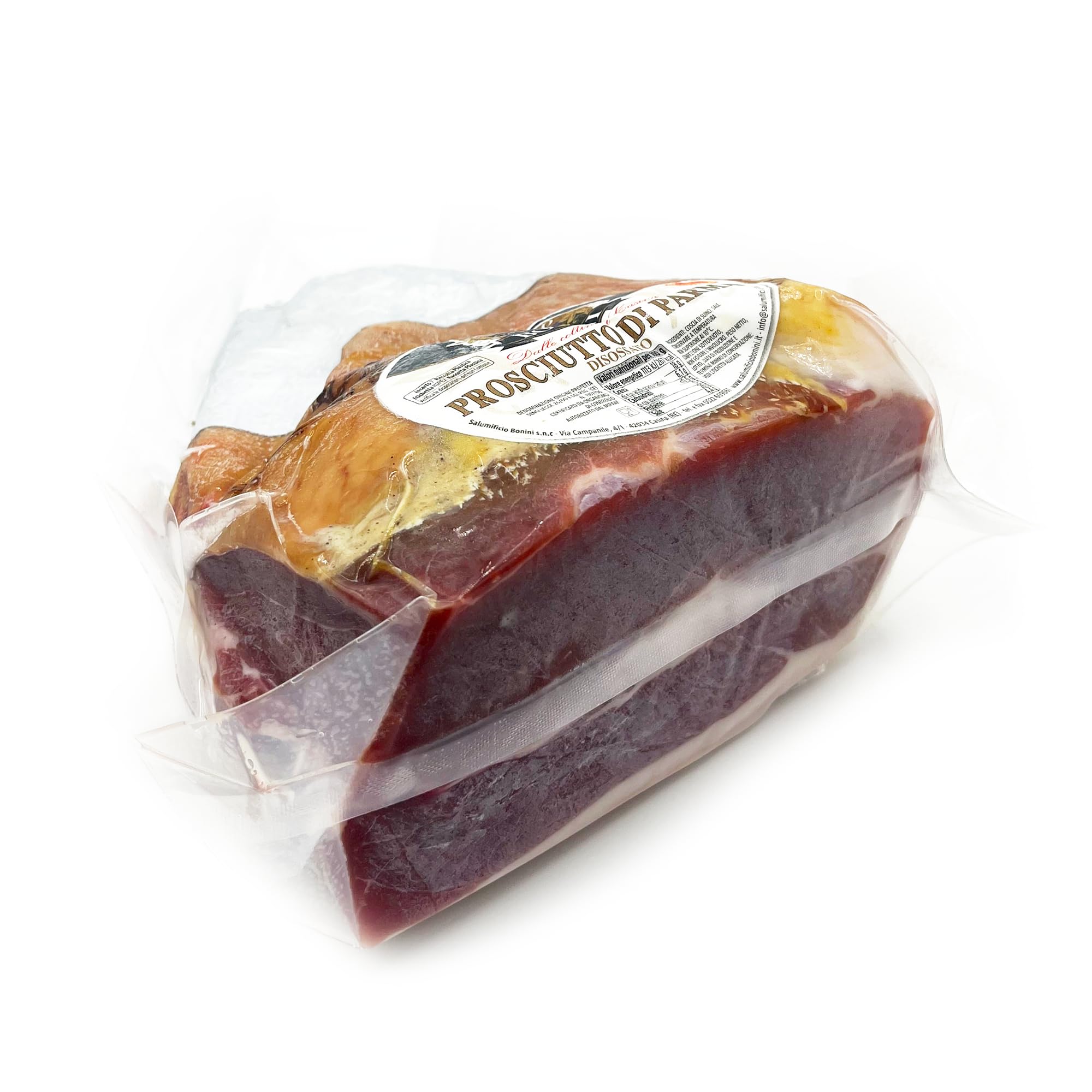 Ganzes Stück – entbeinter Parmaschinken – Prosciutto Parma – Gambo – Salumificio Bonini – Stiel – 20 Monate – TUQUAM Salumificio Bonini – Direkt aus Italien (3, Kilogramm)
