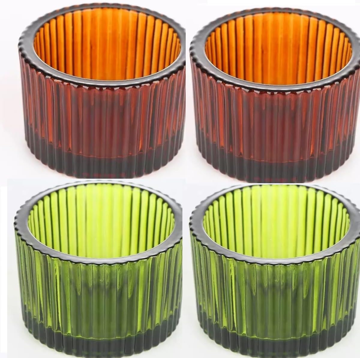 Votive Tea Light Candle Holders, Crystal Glass, 4x4 Inch, 24 Pack, Wedding Table Centerpieces, Party Decor (Clear-24pcs)