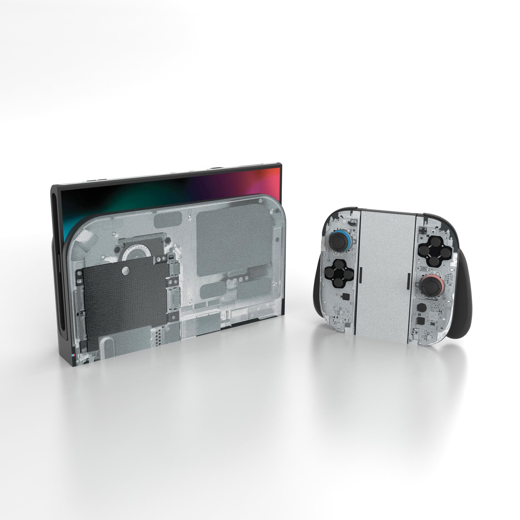 PlayVital for Nintendo Switch 2 Skin Full Set (2Pack) - Protective Vinyl Decal Stickers for Switch 2 Console, Controllers, Handle Grips & Dock | No Residue, Anti-Scratch - X Tear Down - 4