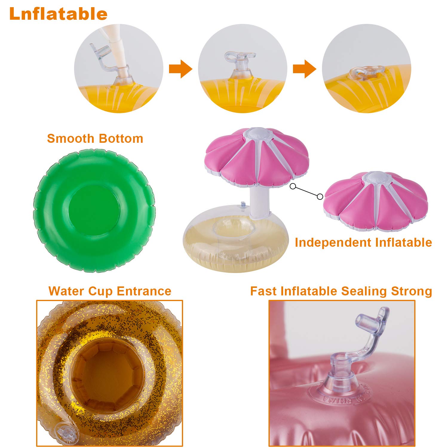 VINGVO Porte‑gobelet gonflable Flotteurs Flottants de Support de