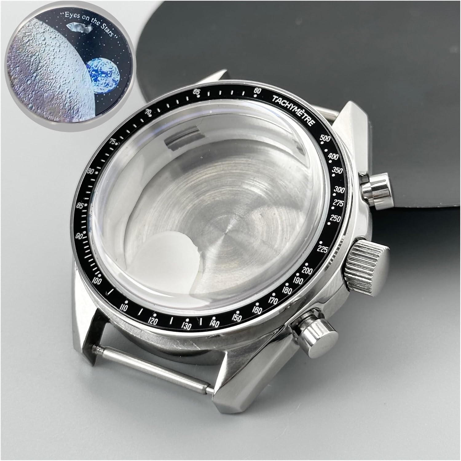 1pcs 39.7mm Moon Back Chronograph Case for VK63 Movement