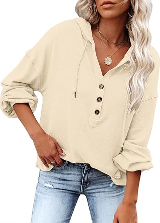 Uqnaivs Women 's Long Sleeve Hoodies V 