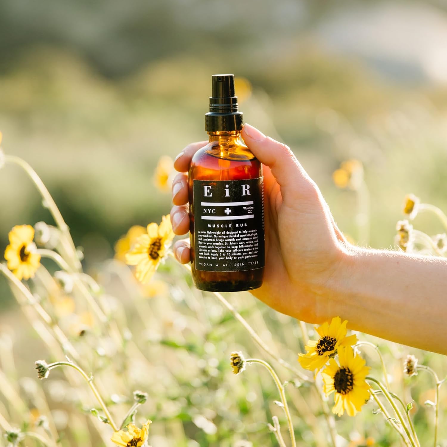 EiR NYC Muscle Rub | Pre and Post Workout Massage Oil | Soothes, Prevents or Reduces Inflammation and Soreness | Natural Ingredients, Arnica, Ginger, Calendula and Turmeric