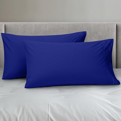Vista 18 de Elegant Comfort Juego de fundas de almohada de 2 piezas de calidad hotelera, lujosas y suaves fundas de almohada de calidad egipcia de 1500 hilos