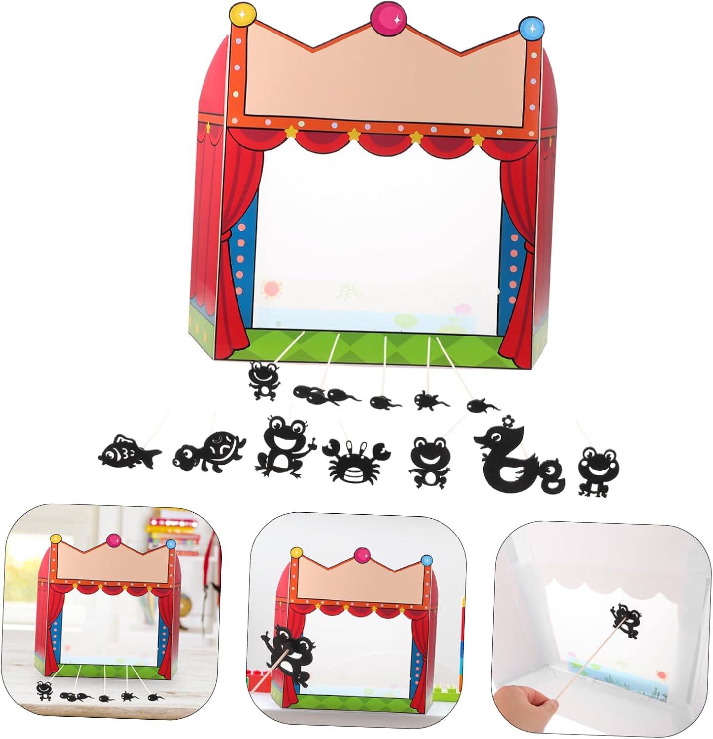 Beaupretty Kindergarten Shadow Puppet Kit Educational Traditional Chinese Handcrafted Shadow Theater Prop for Storytelling and Creative Play with Cultural Heritage Craft Materials