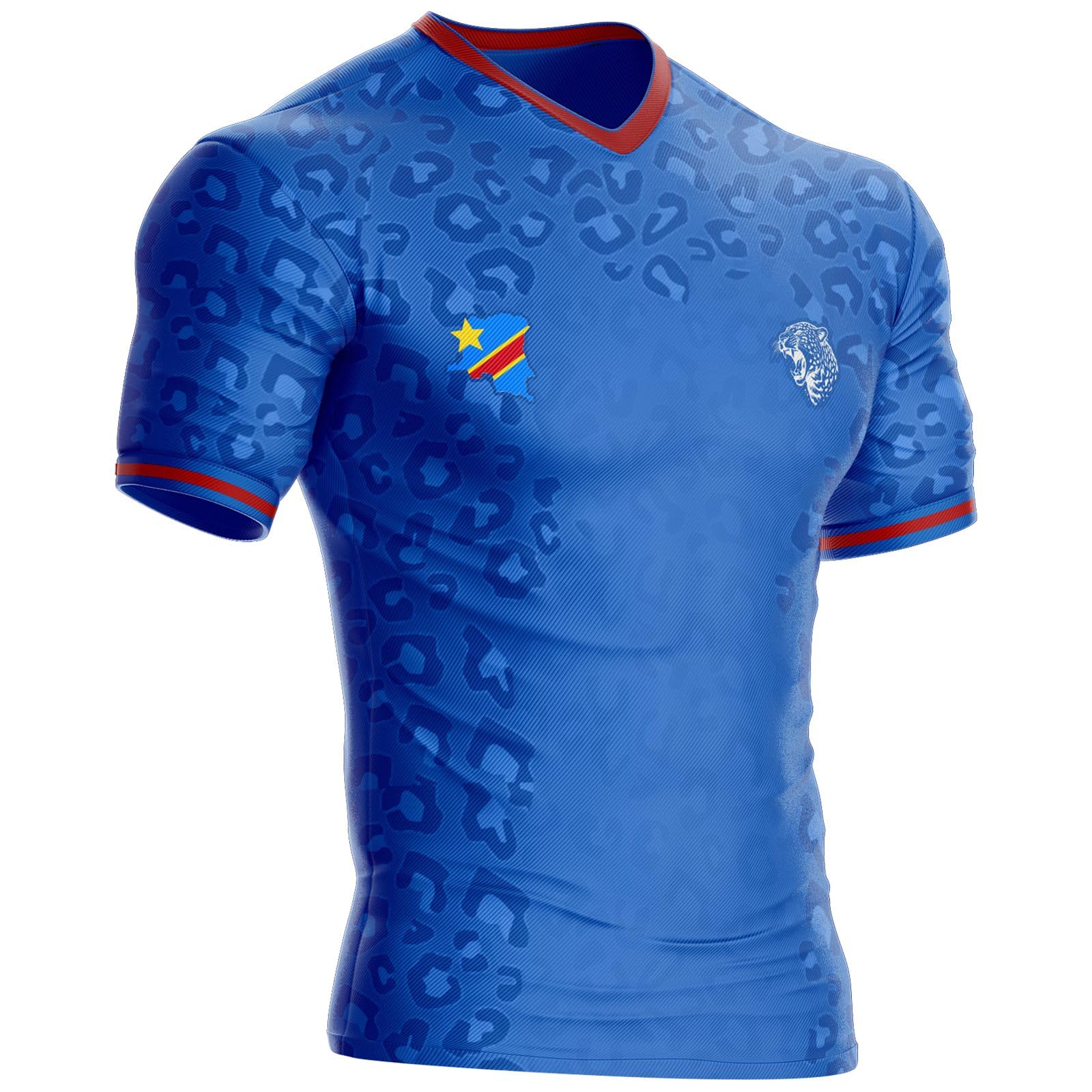 Trikot Kongo Fußball RDC-541 Kongolesische Flagge