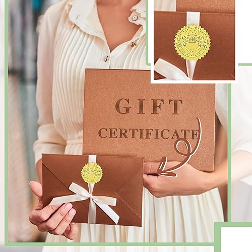 Miniatura 7 de Pasimy 360 sellos de certificado en relieve de lámina dorada de 2 pulgadas redondas con texto en inglés "You Make a Difference", calcomanías