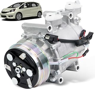 AC Compressor with Clutch Compatible with Honda Fit 1.5L 2009 2010 2011 2012 2013,Air Conditioner Compressor Replace# 98579 97579 CO11312C 38810RP3A01