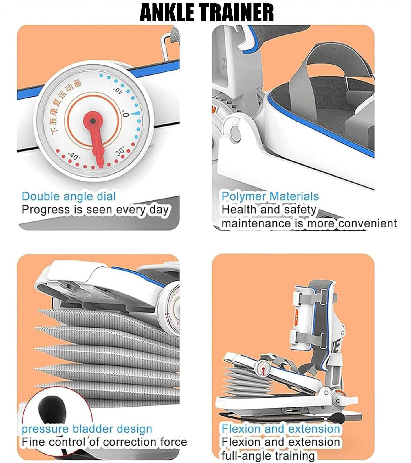 Attrezzatura per L'allenamento Riabilitativo Dell'articolazione della Caviglia, Allenatore Post-Operatorio della Caviglia, Attrezzatura per L'allenamento Riabilitativo del Piede Manual