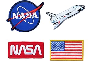 4pcs NASA America Flag Sew on or Iron on Patch