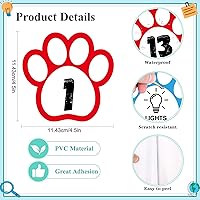 Vista 5 de D24TIME Puntos de alineación para el suelo del aula, 36 unidades de 4.5 pulgadas, impermeables, números de números para aula, calcomanías