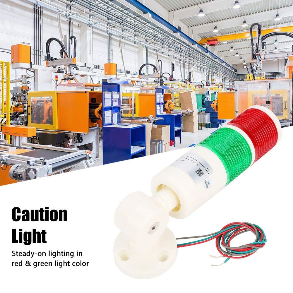 Hilitand BEM-50-2T-D 24V DC-LED-Anzeige Rotes und grünes Maschinen-Warnlicht als ABS-Metall-Warnsignal