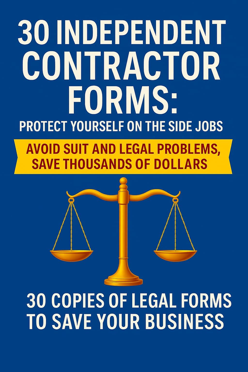 - 30 Independent Contractor Forms – Physical Paper Contract Kit – Protect Yourself and Your Business for Side Jobs, Childcare, Domestic Help, and Gig Work