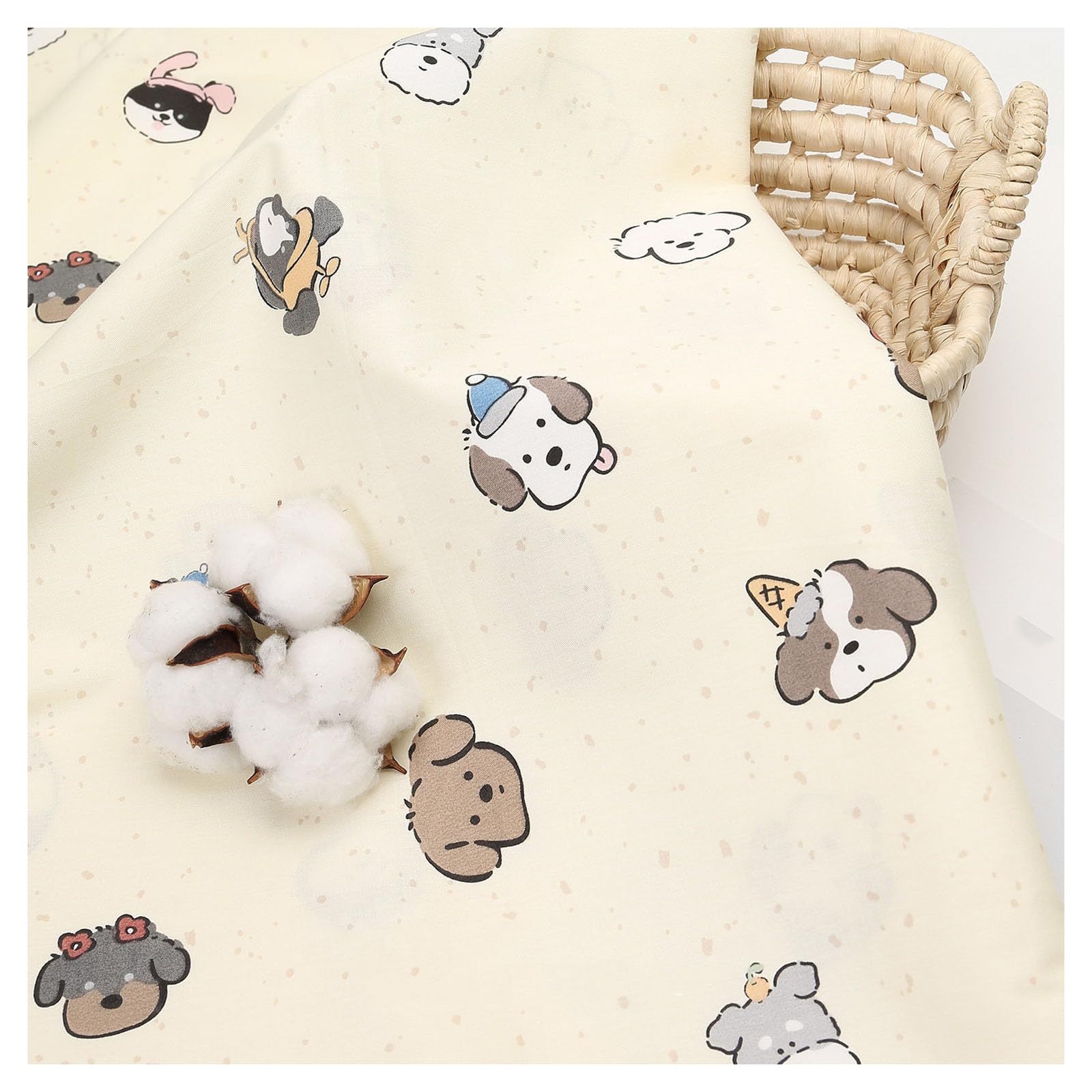 Tessuto di cotone per bambini, 200 x 235 cm, al metro, per cucire, fiori