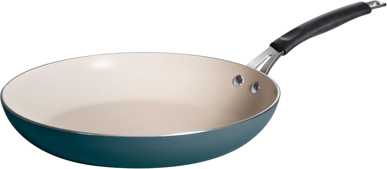 Tramontina 80151/058DS Style Simple Cooking Heavy-Gauge Aluminum, PFOA-free Nonstick Fry Pan, 12-Inch, Teal, Made in USA (12-Inch Teal) Thumbnail