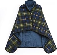 Vista 1 de XING YE CHUAN Fleece Wearable Blanket, Comfy Poncho Throw with Buttons, Plush Sleeveless Blankets, for Women Cape Wrap Cover