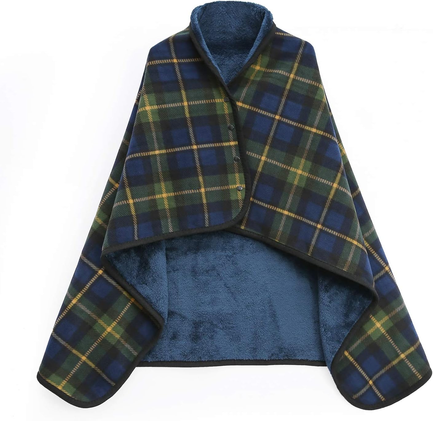 XING YE CHUANFleece Wearable Blanket, Comfy Poncho Throw with Buttons, Plush Sleeveless Blankets, for Women Cape Wrap Cover…