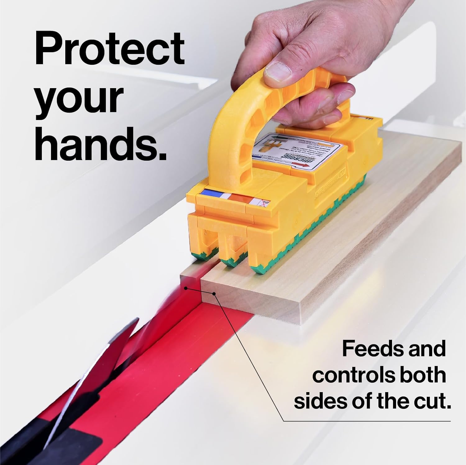 MICROJIG GRR-RIPPER+ & GRR-RIPPER 2GO Pushblock Bundle - Precision Pushblocks for Table Saw, Router, Jointer, Bandsaw, & More - Max Safety, Kickback Prevention & Control