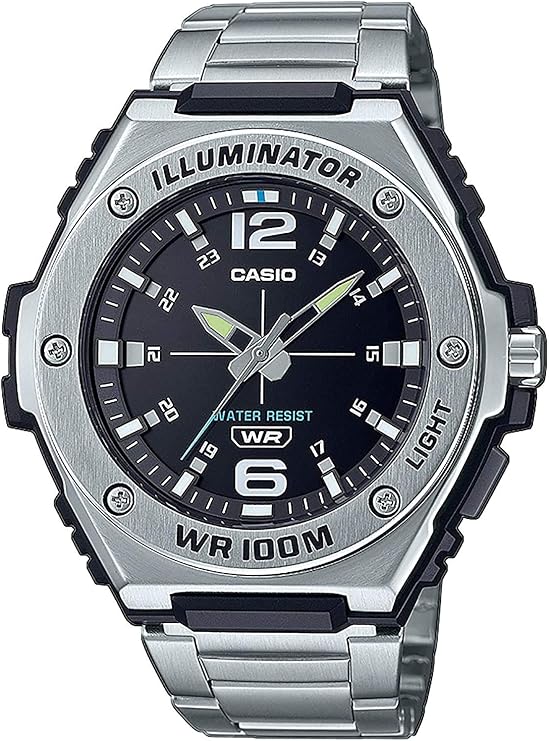 Casio Men's Analogue Quartz Watch with Stainless Steel Strap MWA-100HD-1AVEF  : Amazon.co.uk: Watches