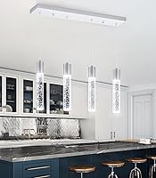 Vista 26 de 3 luces colgantes modernas LED para isla de cocina, luz colgante de burbuja, iluminación colgante para cocina, isla comedor, luces colgantes