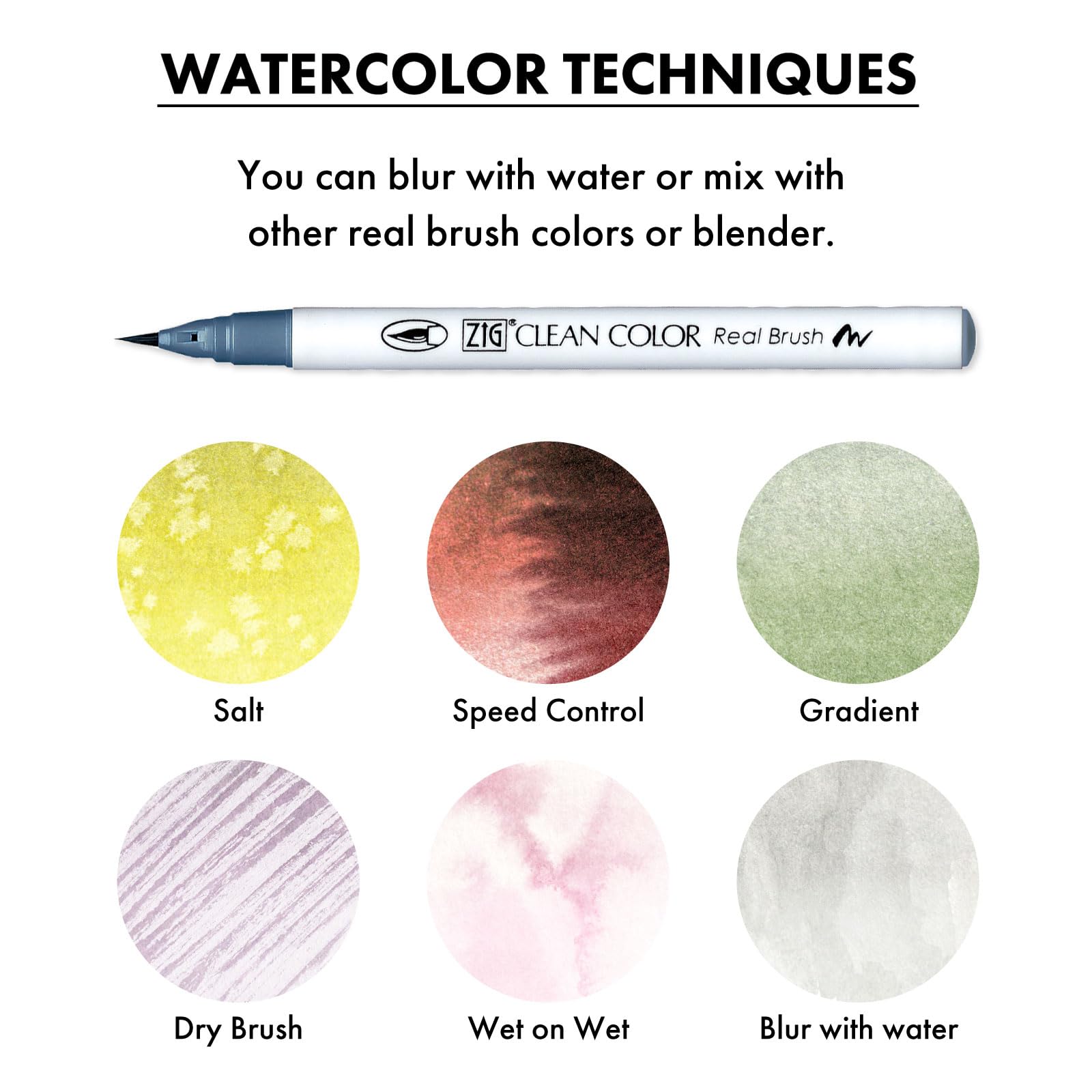 Kuretake ZIG Clean Color Real Brush, 30 Farben mit flexiblen Pinselstiften, Wasseralfenkel für Malerei, Zeichnung, Calligrafie und Pinsel-Schriftfertigung für Künstler und Anfänger
