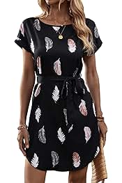 Kleid mit feder muster Clearance