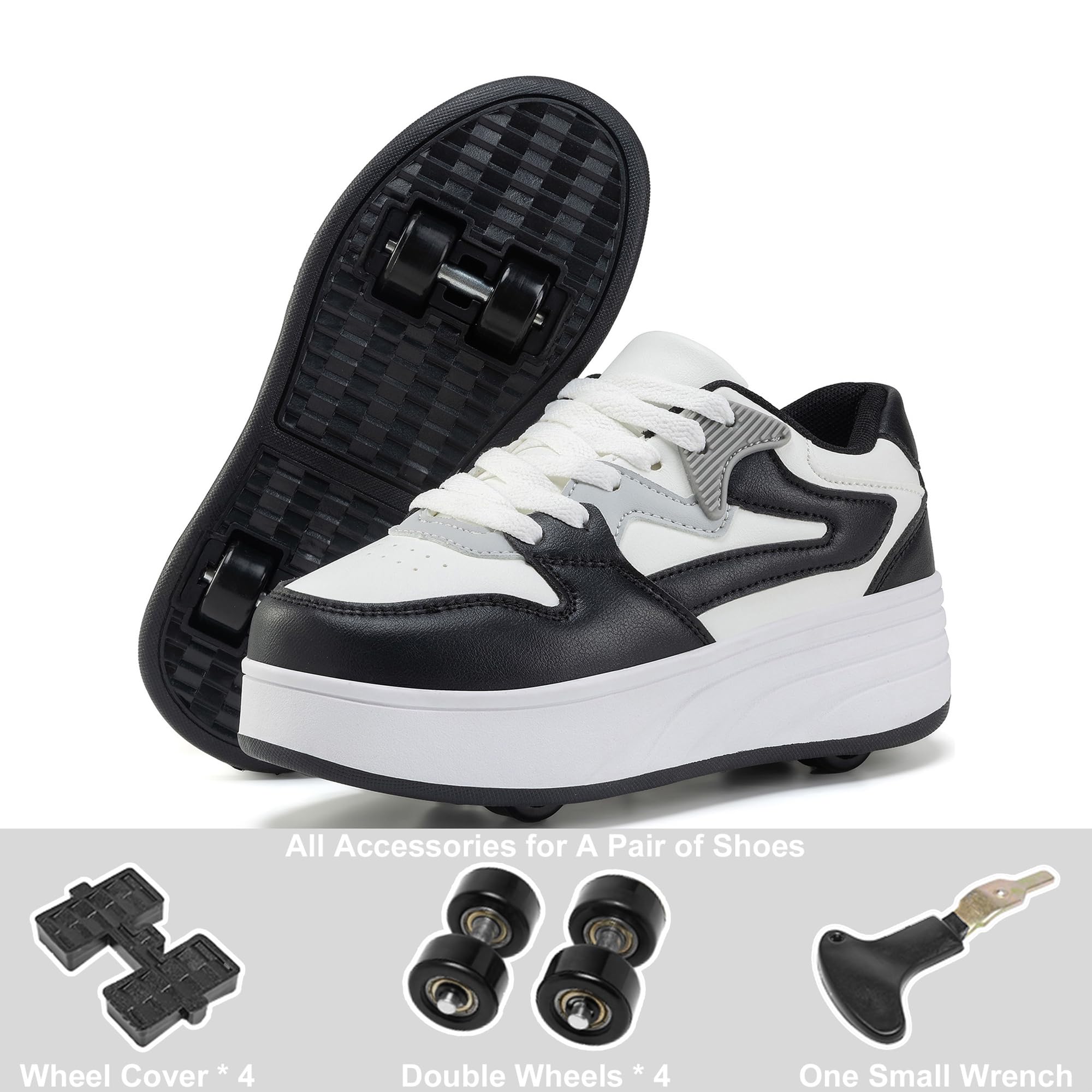 Scarpe da skate a rotelle per donne e ragazze, con ruote staccabili, adatte per Halloween, Natale, feste di compleanno
