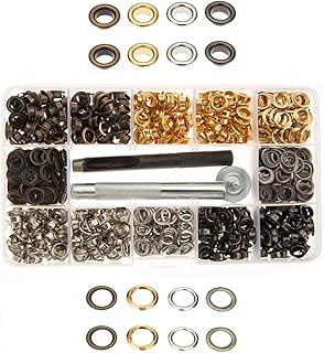 HEALLILY 1 Box Air Eye Set Buttons Grommets Leather Punch Hole Tool Leather Tooling Arts and Crafts Kit Punch Down Tool Metal Grommet Kit Fabric Grommet Bag Eyelets Rivet Kit Clothing Alloy