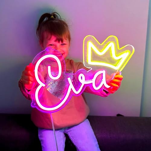 Letreros de neón personalizables, letrero de neón personalizable para decoración de pared, letrero de neón con nombre personalizado para dormitorio