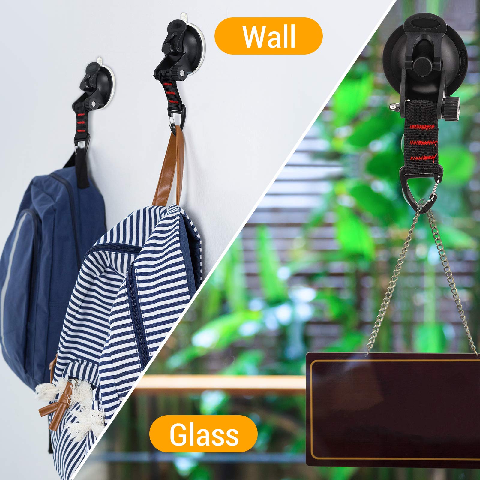 TOYZFRIENDY 2-tlg Saugnapf Halterung - Starke Haftkraft Für Autozelt & Camping